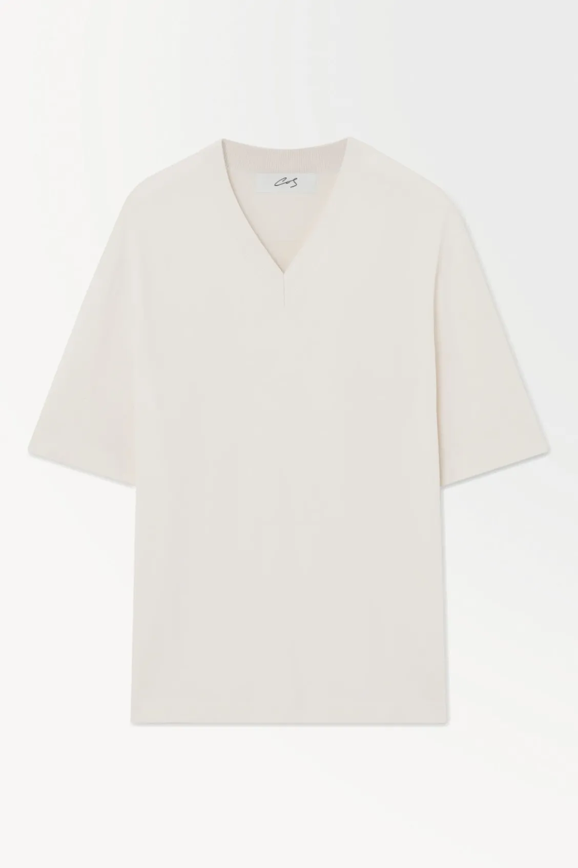 COS THE KNITTED SILK T-SHIRT- T-Shirts | Sweaters & Cardigans