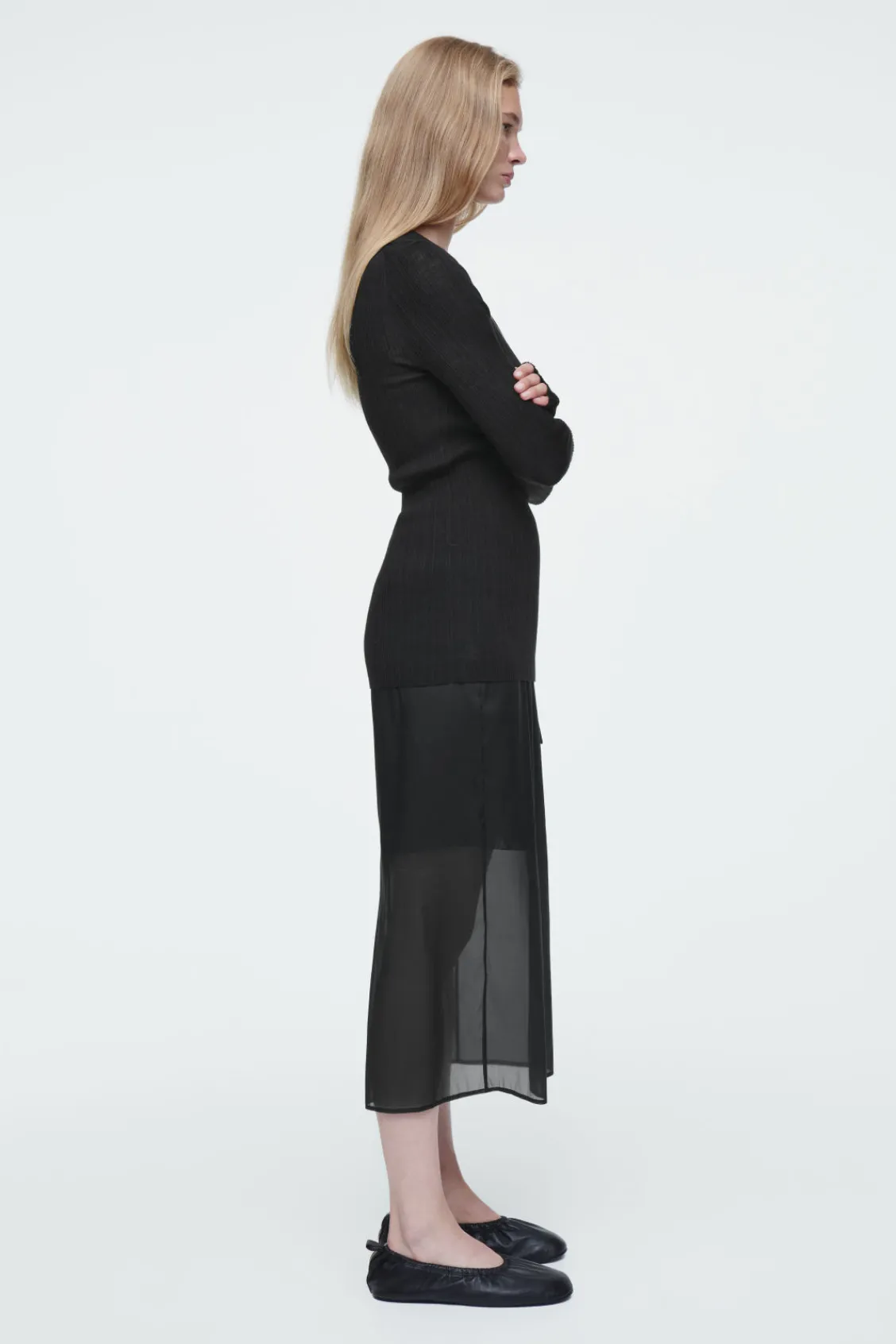 COS THE OPEN-COLLAR MERINO WOOL TOP-Women Tops | Sweaters & Cardigans