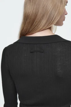 COS THE OPEN-COLLAR MERINO WOOL TOP-Women Tops | Sweaters & Cardigans