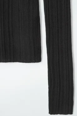COS THE OPEN-COLLAR MERINO WOOL TOP-Women Tops | Sweaters & Cardigans