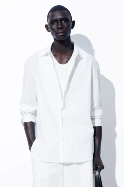 COS THE PINSTRIPED SHIRT- Shirts