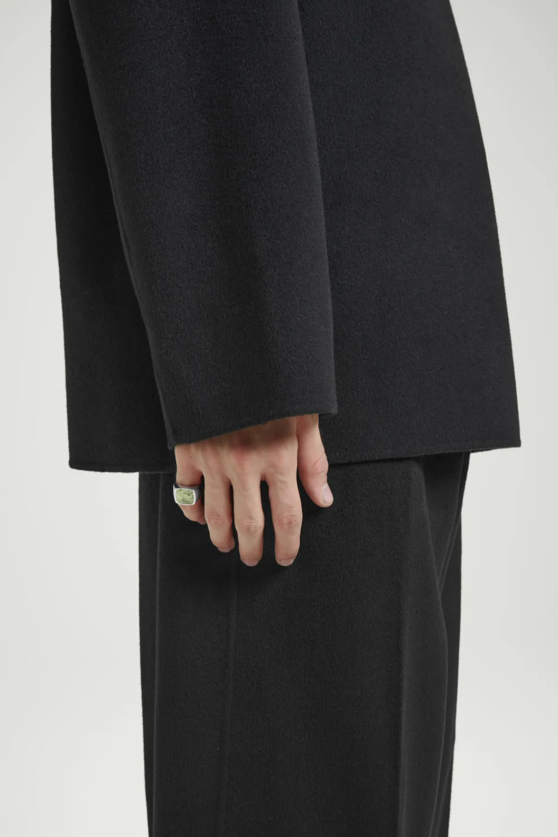 COS THE QUARTZ SILVER SIGNET RING-Women Jewelry