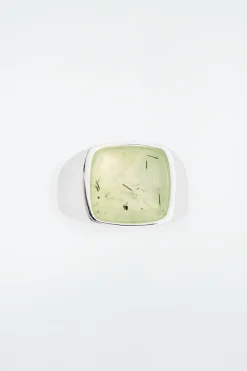COS THE QUARTZ SILVER SIGNET RING-Women Jewelry