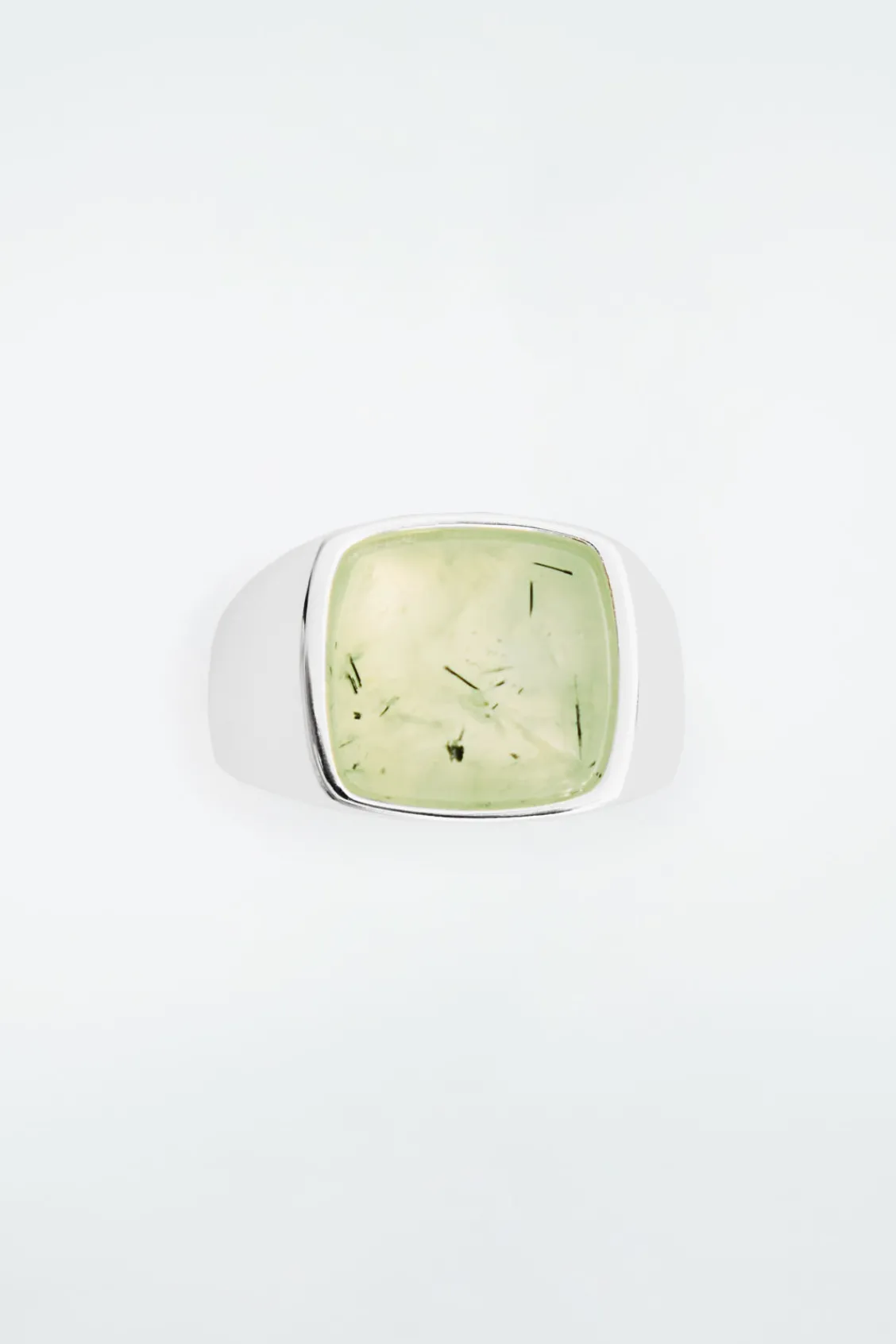 COS THE QUARTZ SILVER SIGNET RING-Women Jewelry