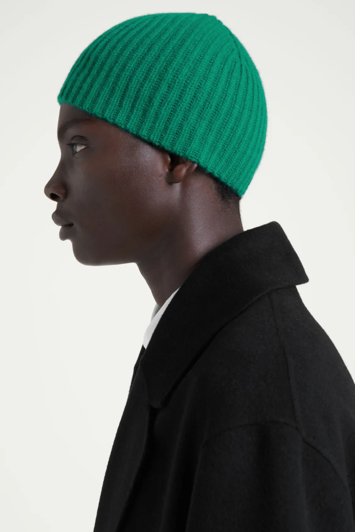 COS THE RIBBED CASHMERE BEANIE- Hats & Scarves | Cashmere