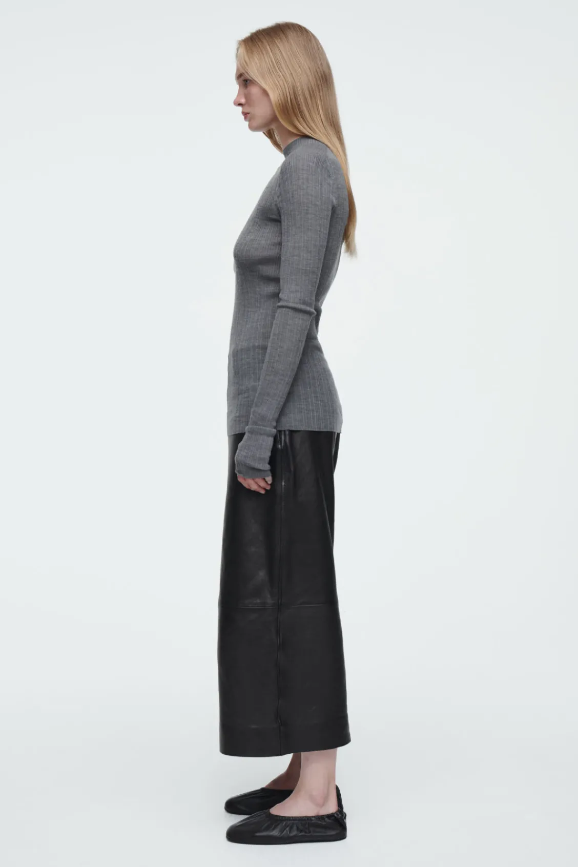 COS THE RIBBED MERINO WOOL TOP-Women Tops | Sweaters & Cardigans