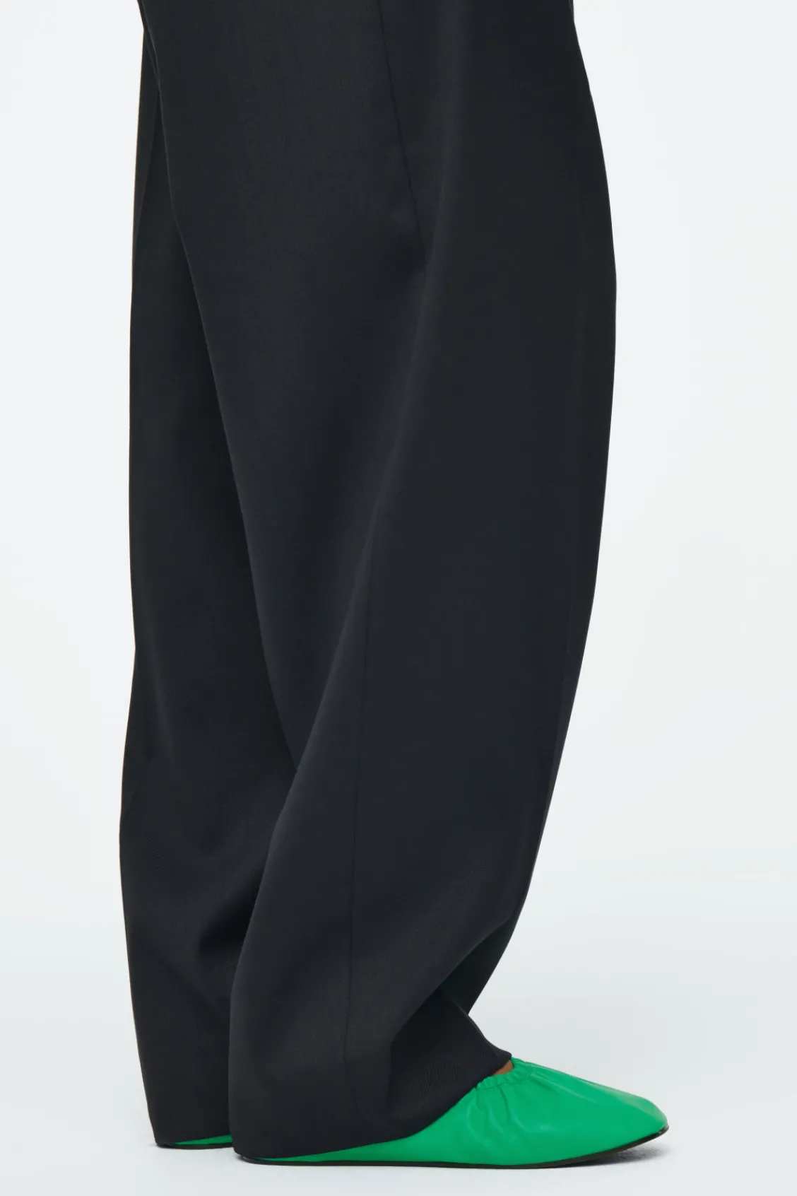 COS THE RUCHED LEATHER BALLET FLATS-Women Shoes