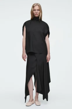 COS THE RUCHED LEATHER BALLET FLATS-Women Shoes