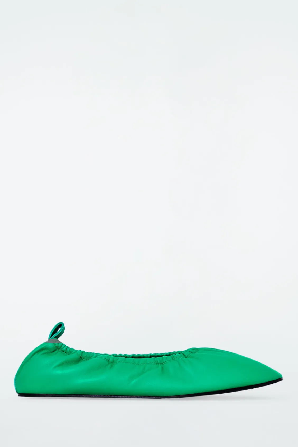COS THE RUCHED LEATHER BALLET FLATS-Women Shoes