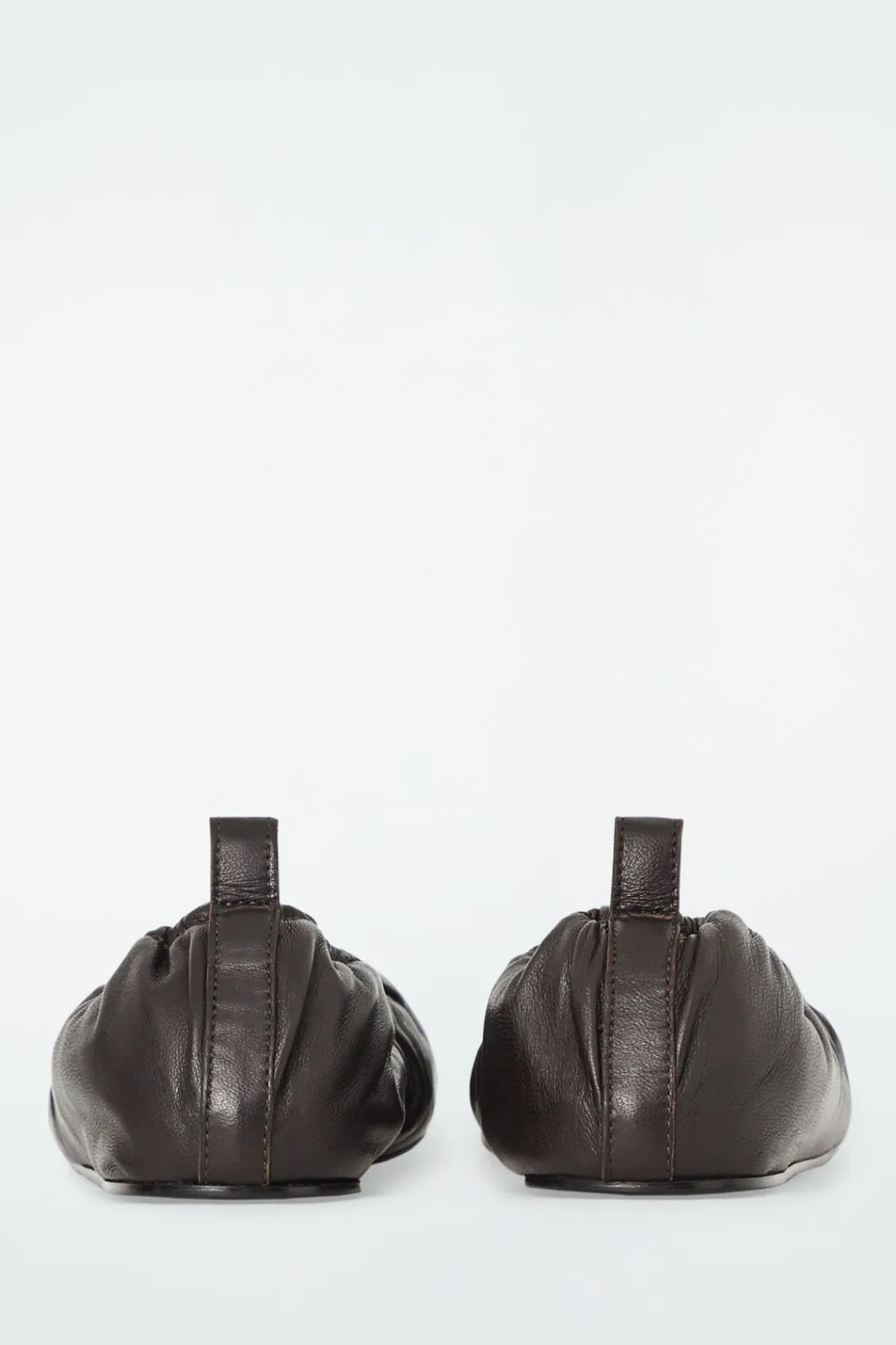 COS THE RUCHED LEATHER BALLET FLATS-Women Shoes