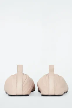COS THE RUCHED LEATHER BALLET FLATS-Women Shoes