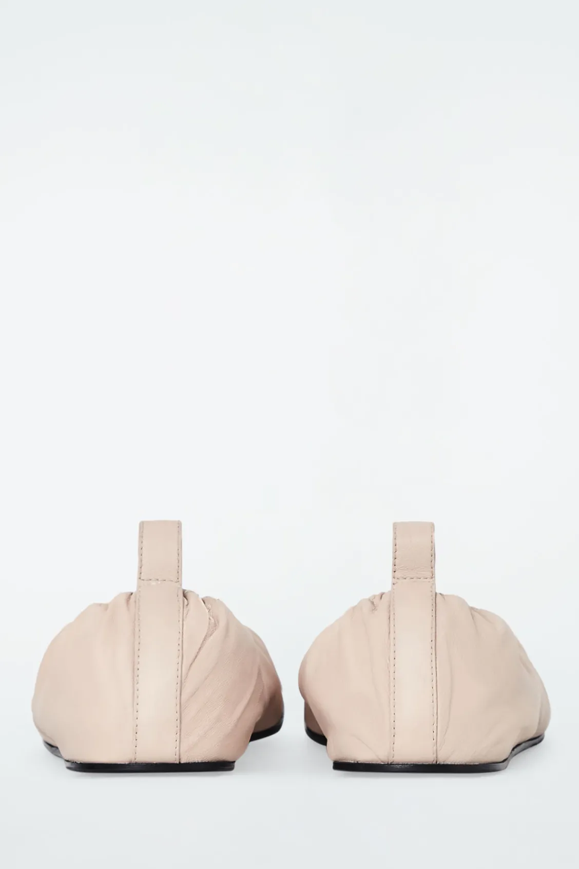 COS THE RUCHED LEATHER BALLET FLATS-Women Shoes
