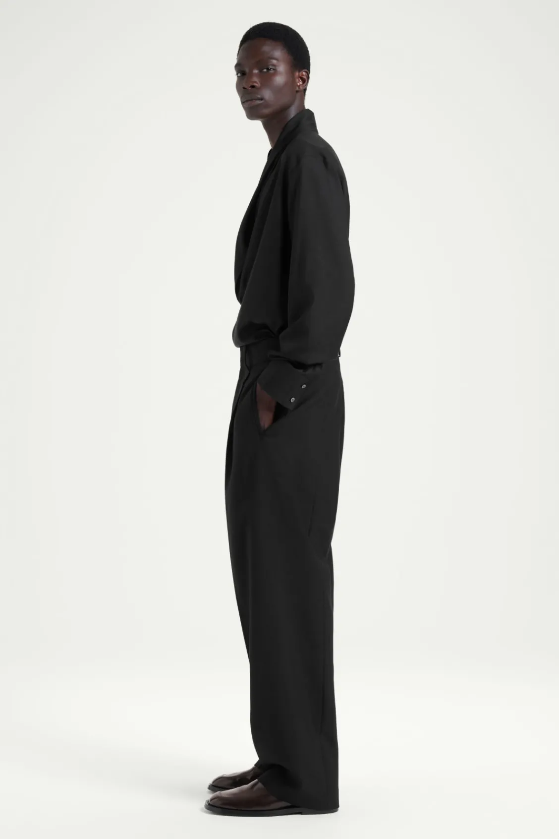 COS THE SHAWL-COLLAR SILK SHIRT- Shirts