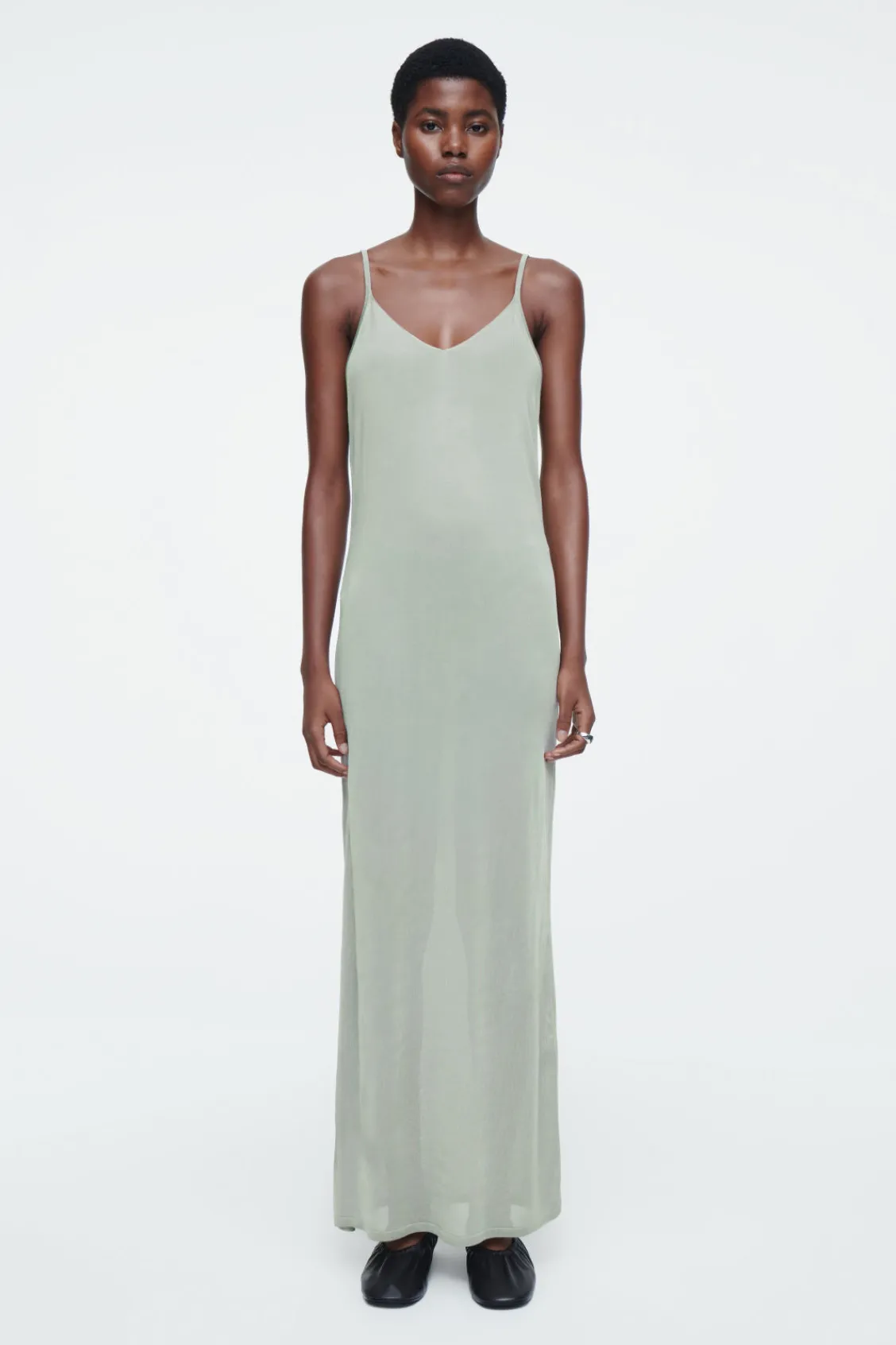 COS THE SHEER KNITTED SLIP DRESS-Women Dresses & Jumpsuits | Sweaters & Cardigans