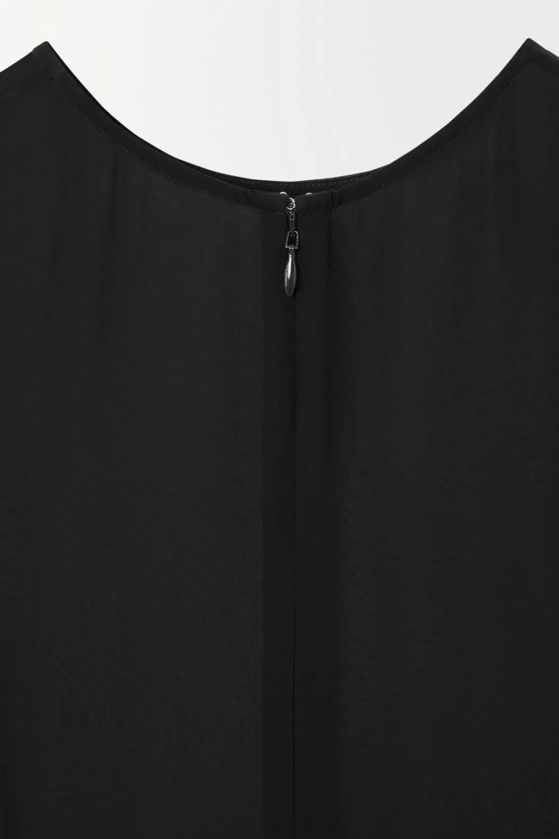 COS THE SHEER-PANEL SILK SHIFT DRESS-Women Dresses & Jumpsuits