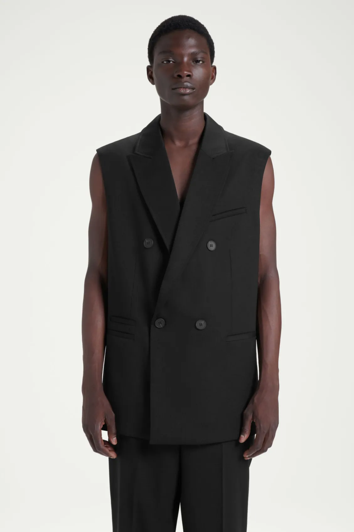COS THE SLEEVELESS DOUBLE-BREASTED BLAZER- Suits & Tailoring | Coats & Jackets