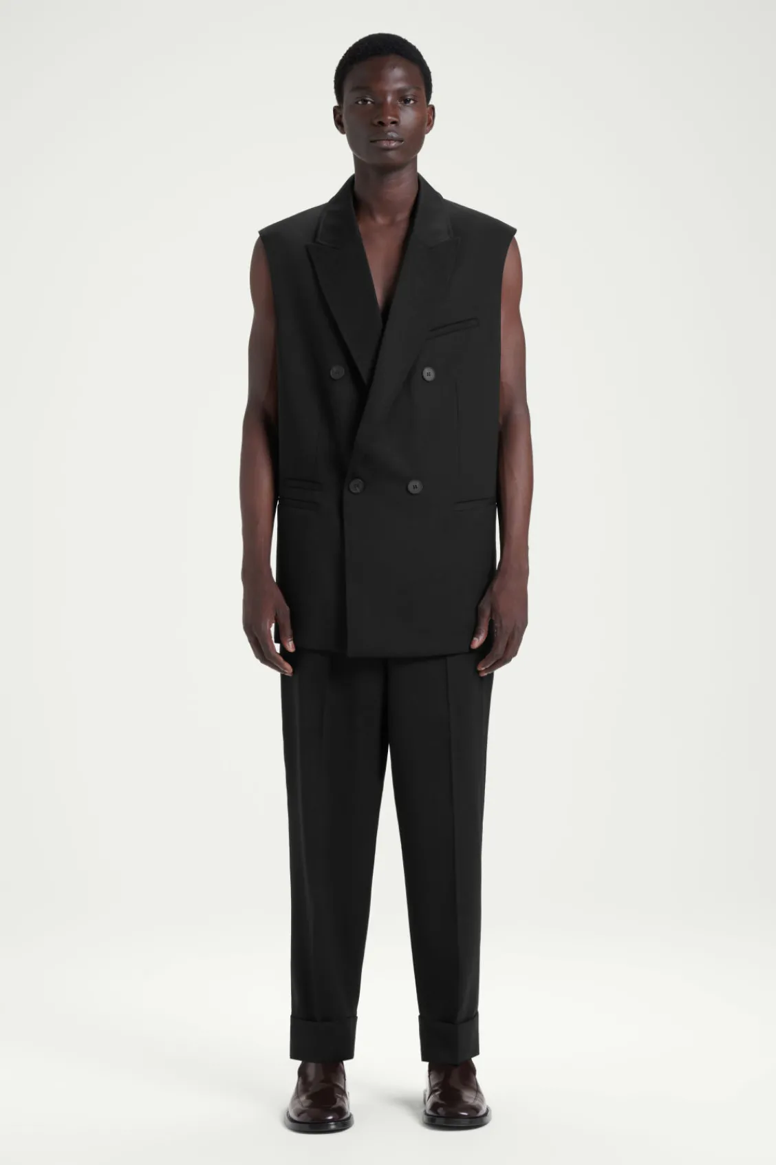 COS THE SLEEVELESS DOUBLE-BREASTED BLAZER- Suits & Tailoring | Coats & Jackets