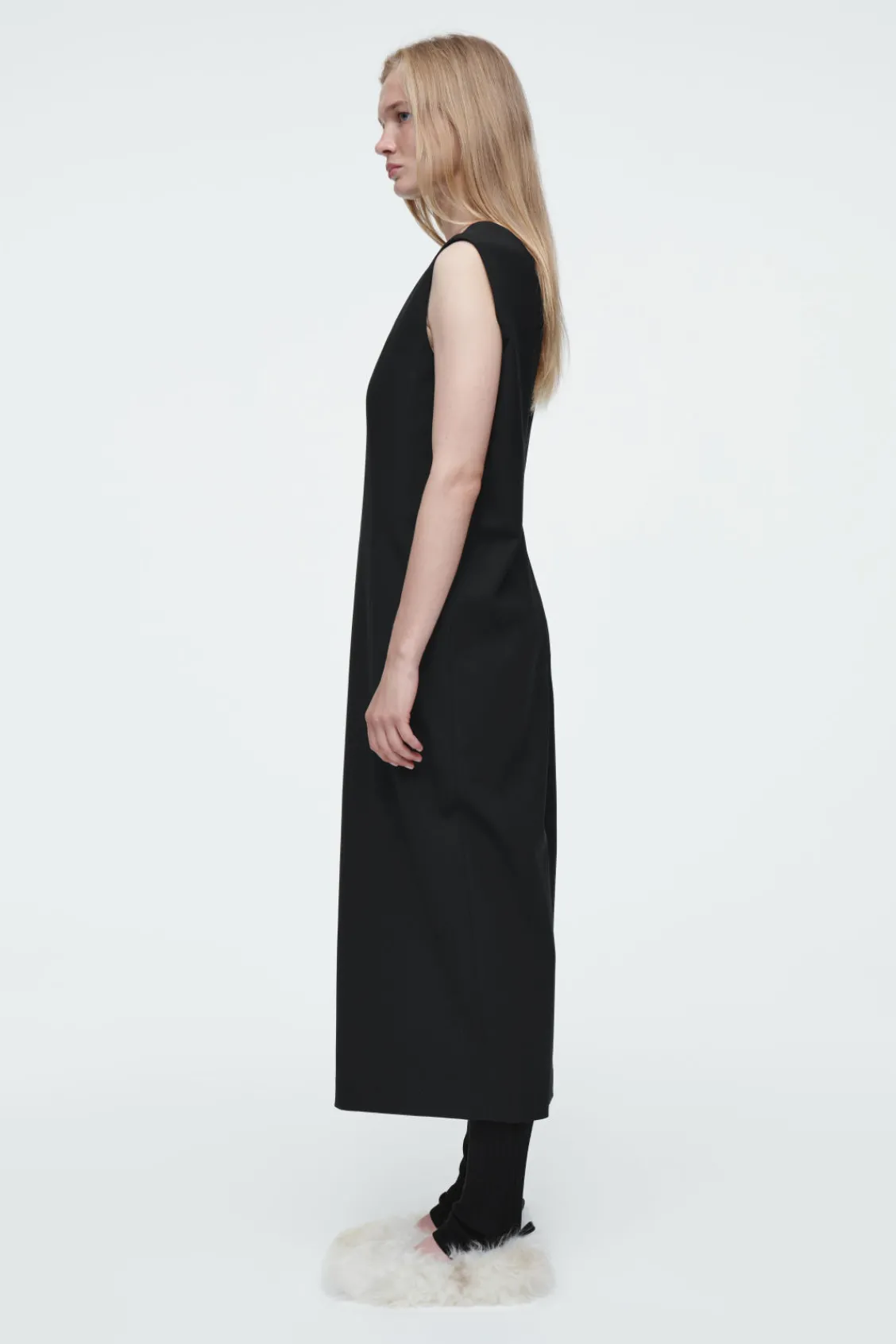 COS THE SLEEVELESS TAILORED WOOL DRESS-Women Dresses & Jumpsuits