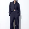 COS THE STRAIGHT-LEG SILK PANTS-Women Pants