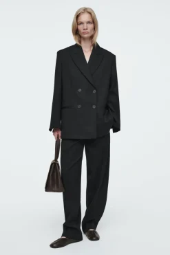 COS THE TAILORED BARREL-LEG PANTS-Women Pants