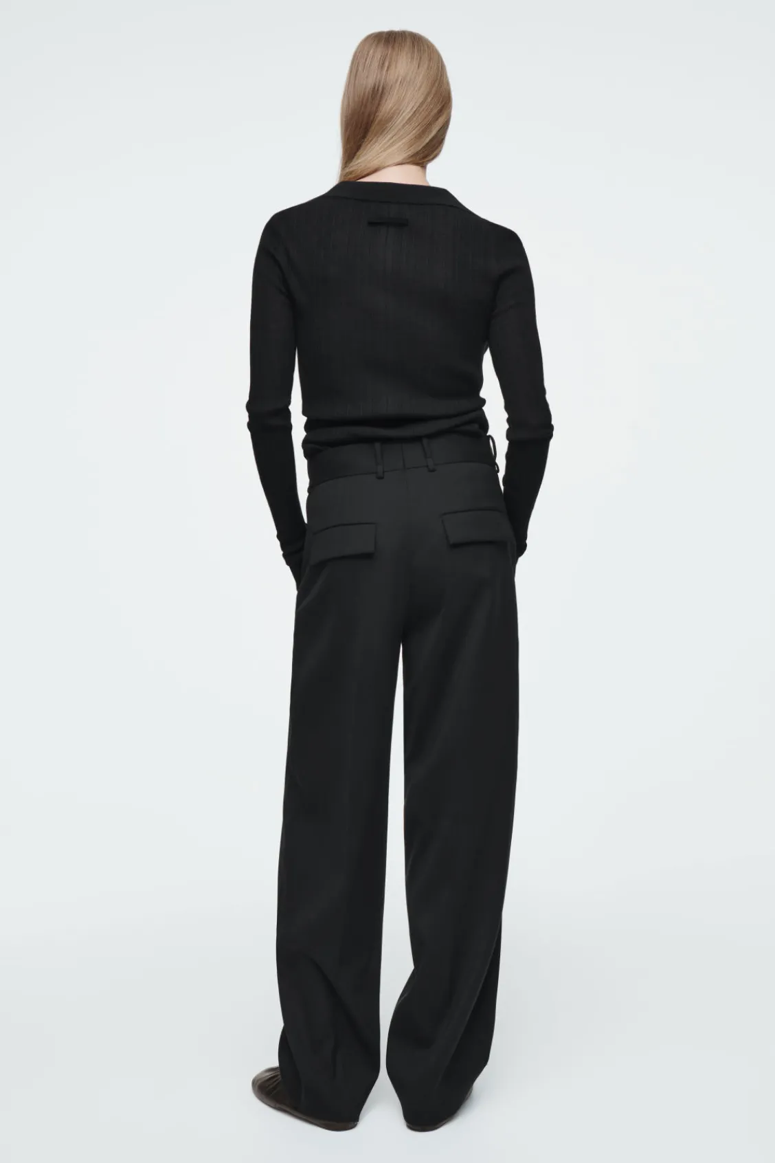 COS THE TAILORED BARREL-LEG PANTS-Women Pants