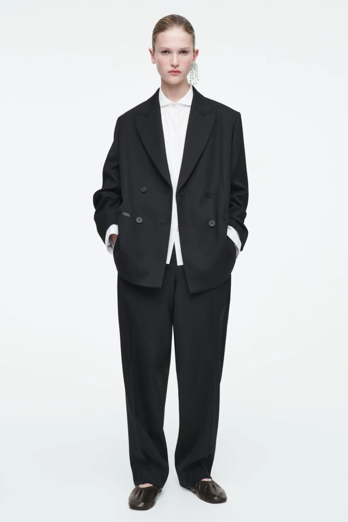 COS THE TAILORED PEAK-LAPEL BLAZER-Women Coats & Jackets