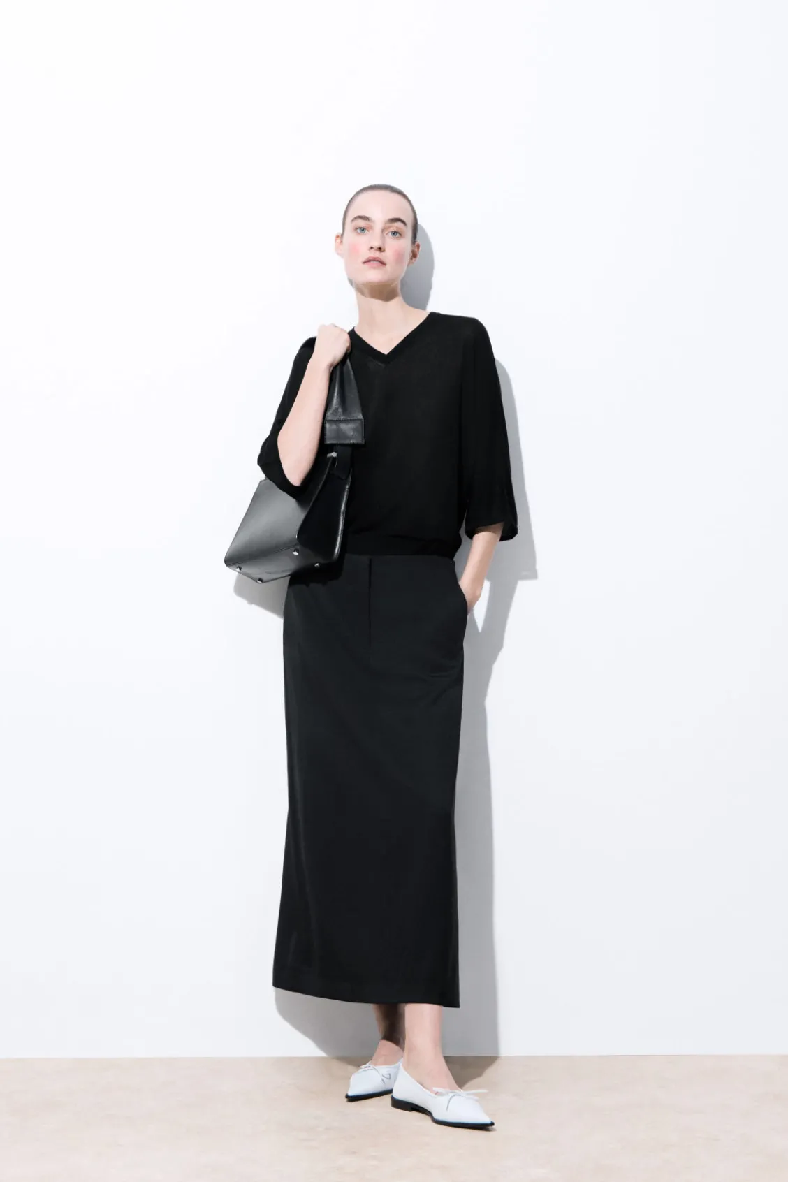 COS THE TAILORED WOOL TWILL SKIRT-Women Skirts