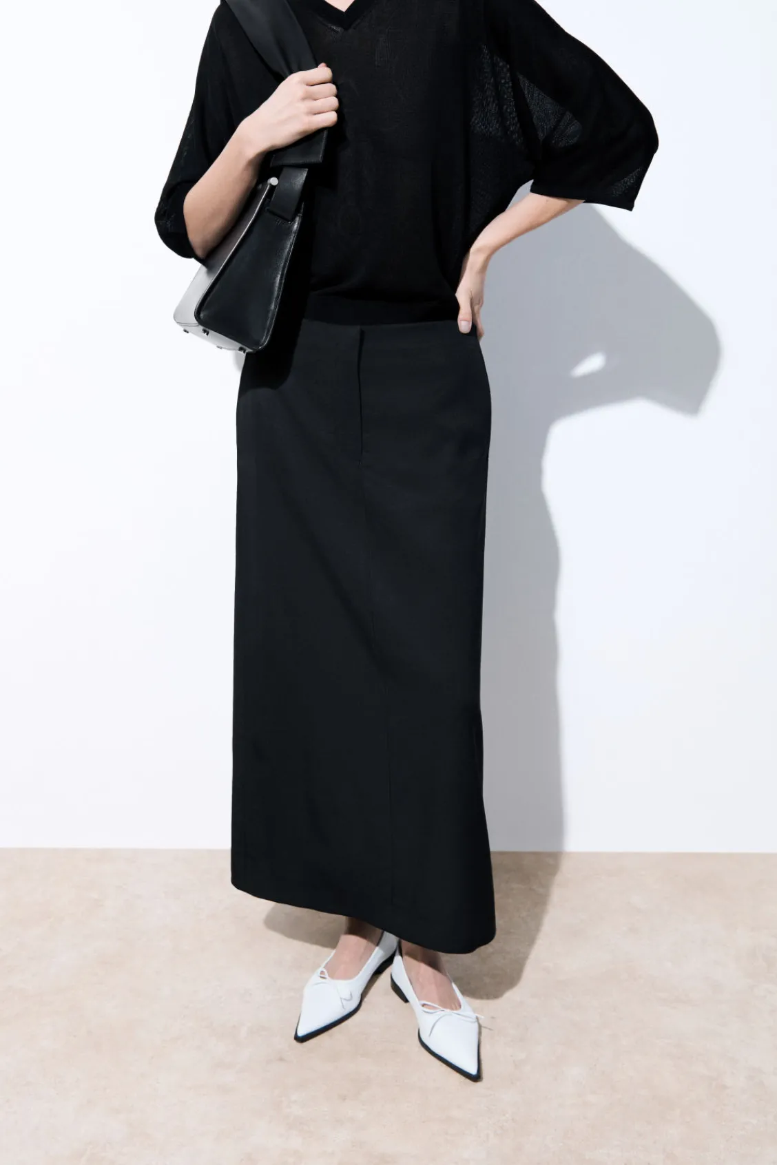 COS THE TAILORED WOOL TWILL SKIRT-Women Skirts