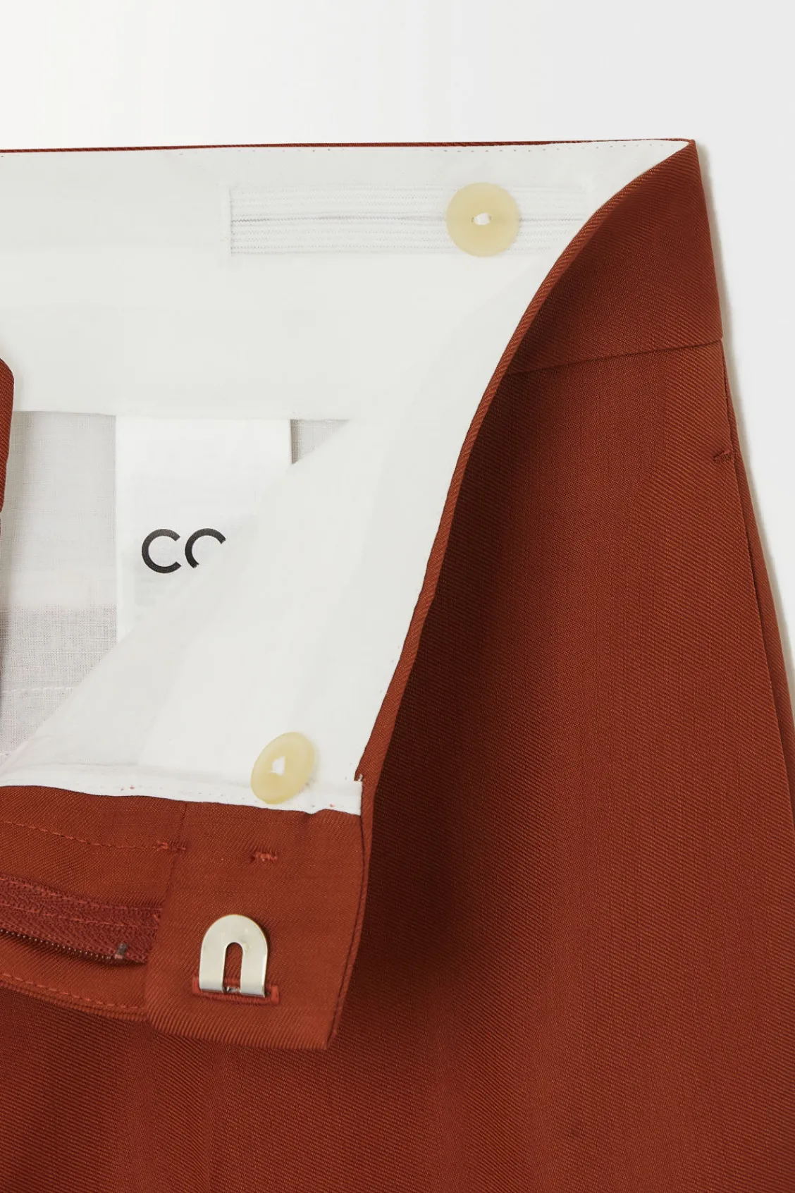 COS THE TAPERED WOOL TWILL SUIT TROUSERS- Pants