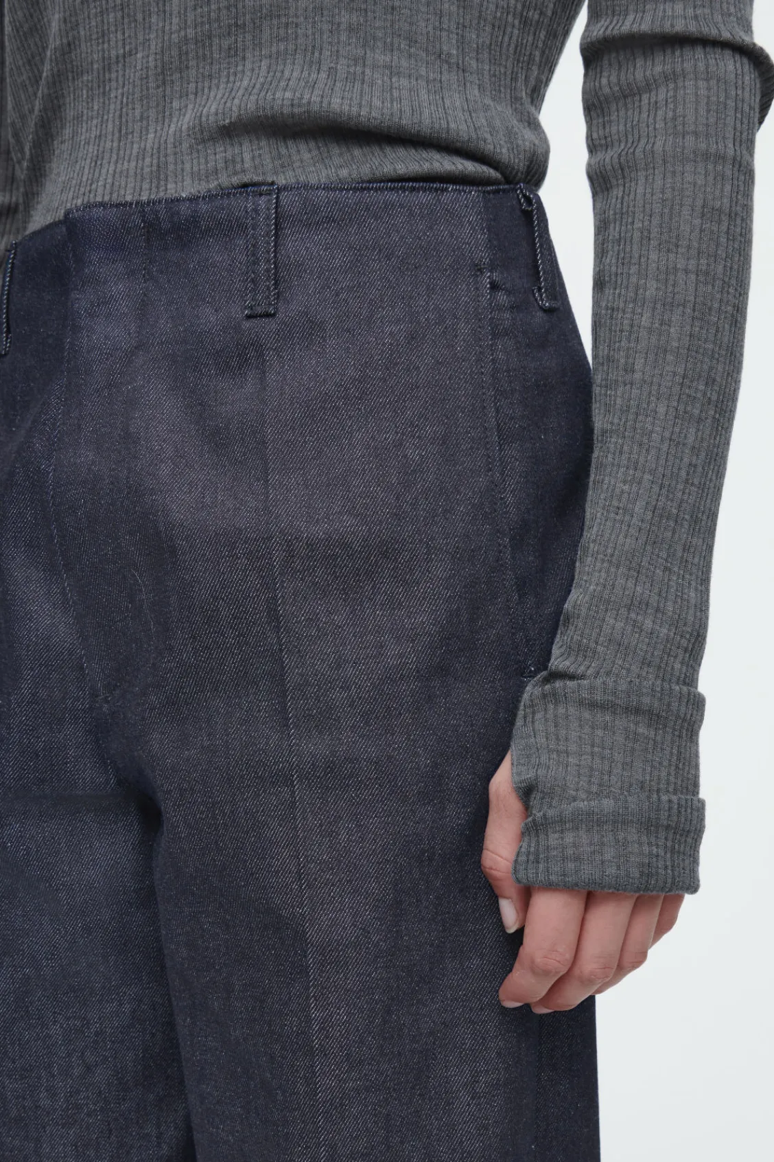 COS THE WIDE-LEG RAW DENIM JEANS-Women Jeans | Pants