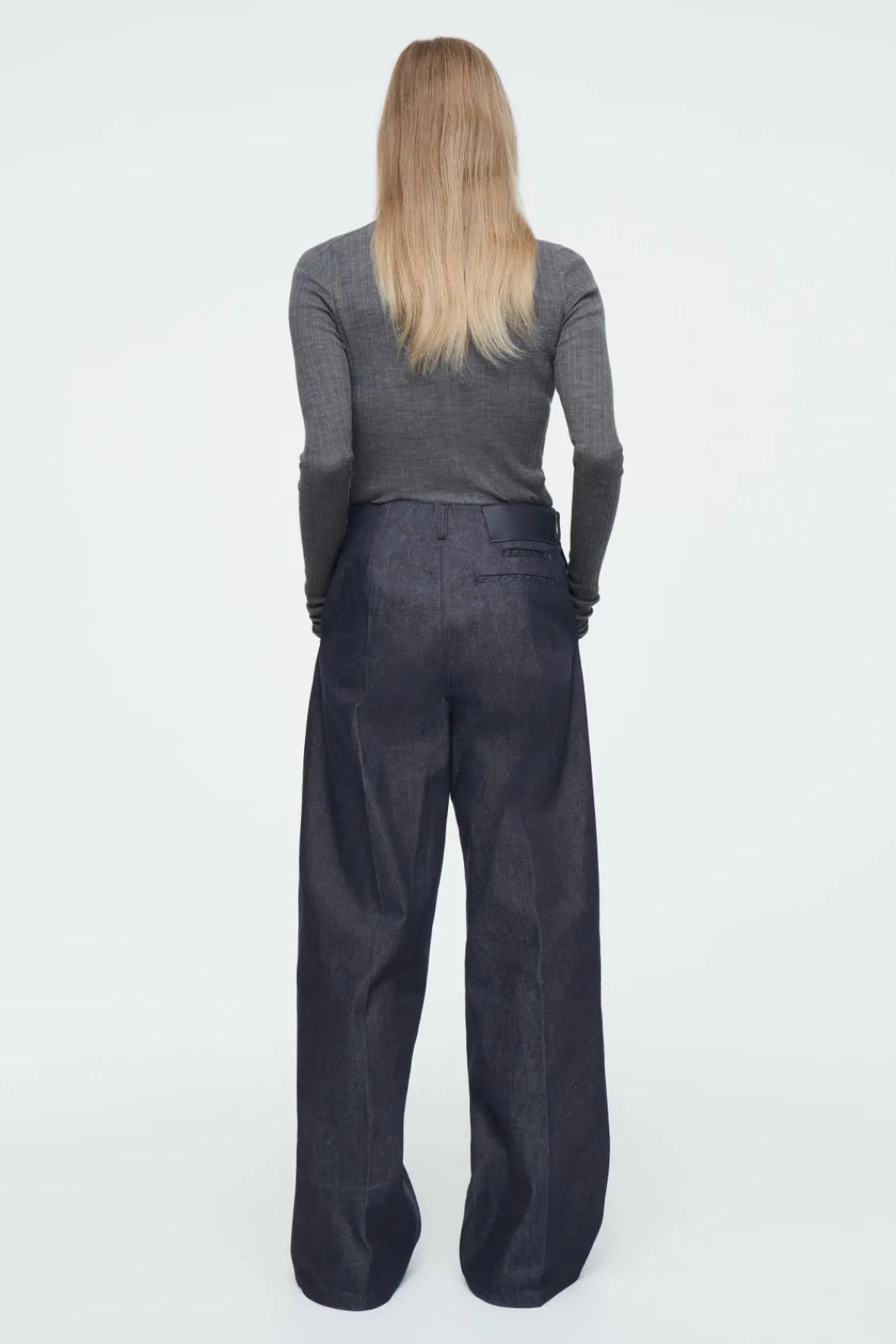 COS THE WIDE-LEG RAW DENIM JEANS-Women Jeans | Pants