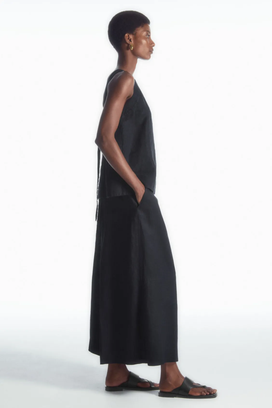 COS TIE-BACK LINEN TOP-Women Shirts & Blouses | Tops