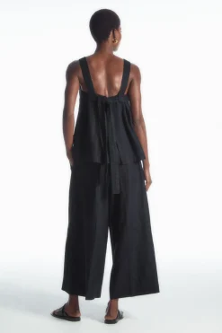 COS TIE-BACK LINEN TOP-Women Shirts & Blouses | Tops