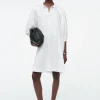 COS TIE-DETAIL PLEATED MINI DRESS-Women Dresses & Jumpsuits
