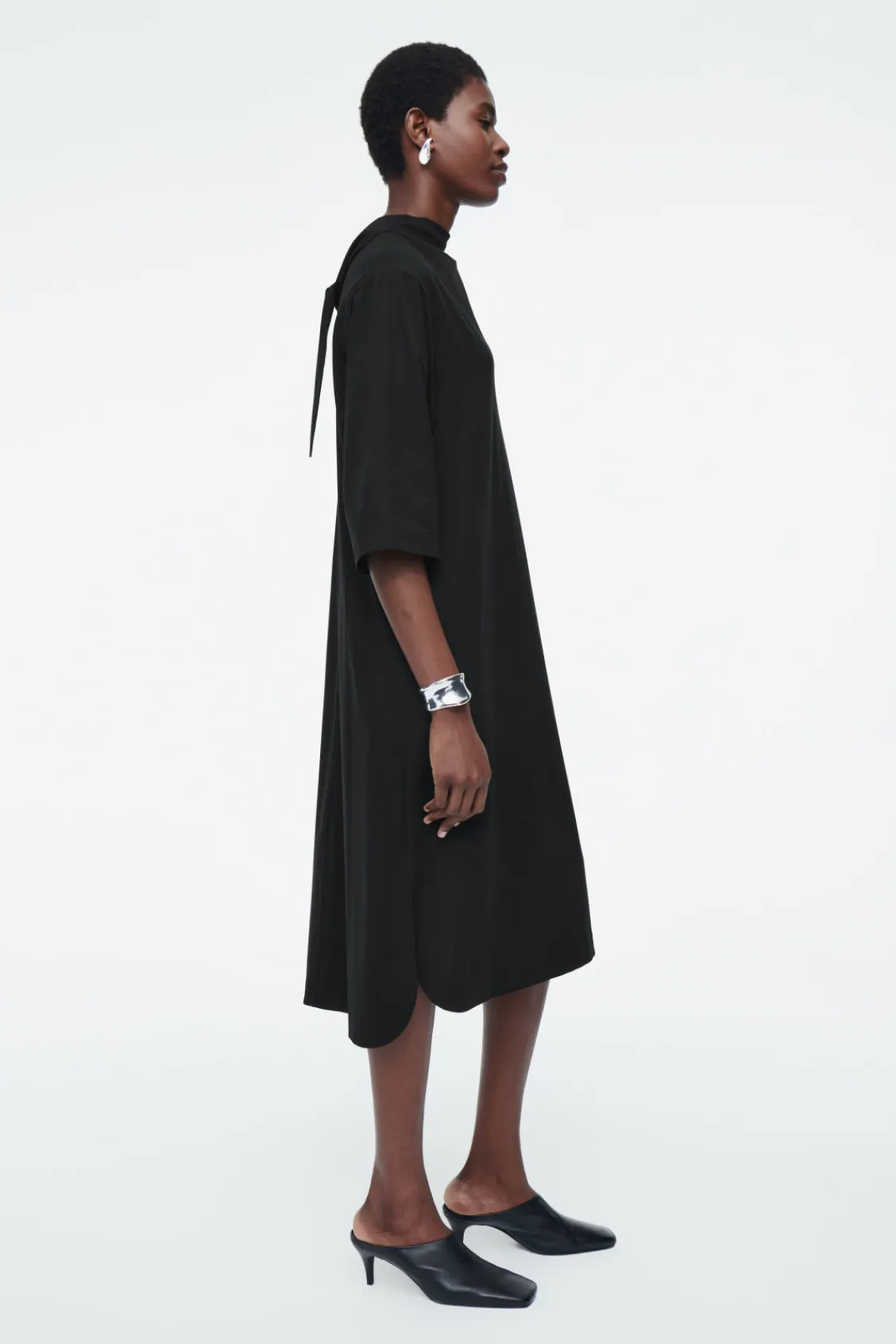 COS TIE-DETAIL TURTLENECK DRESS-Women Dresses & Jumpsuits