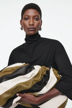 COS TIE-NECK JERSEY TOP-Women Tops