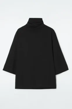 COS TIE-NECK JERSEY TOP-Women Tops