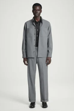 COS TURN-UP WOOL-BLEND PANTS- Matching Sets | Pants