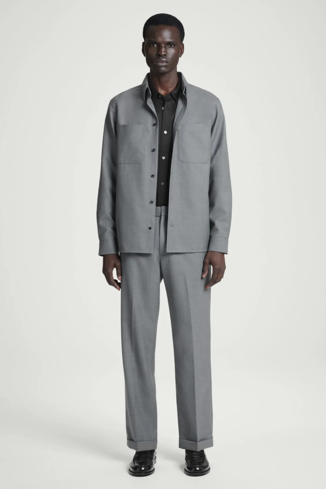 COS TURN-UP WOOL-BLEND PANTS- Matching Sets | Pants
