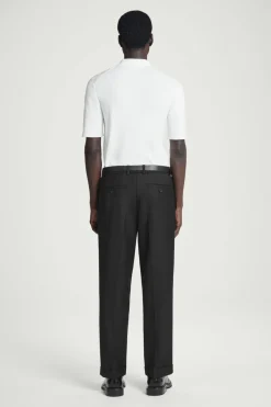 COS TURN-UP WOOL-BLEND PANTS- Pants