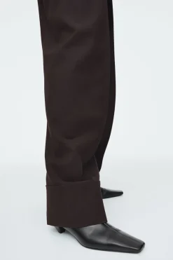 COS TURN-UP WOOL-BLEND PANTS-Women Pants