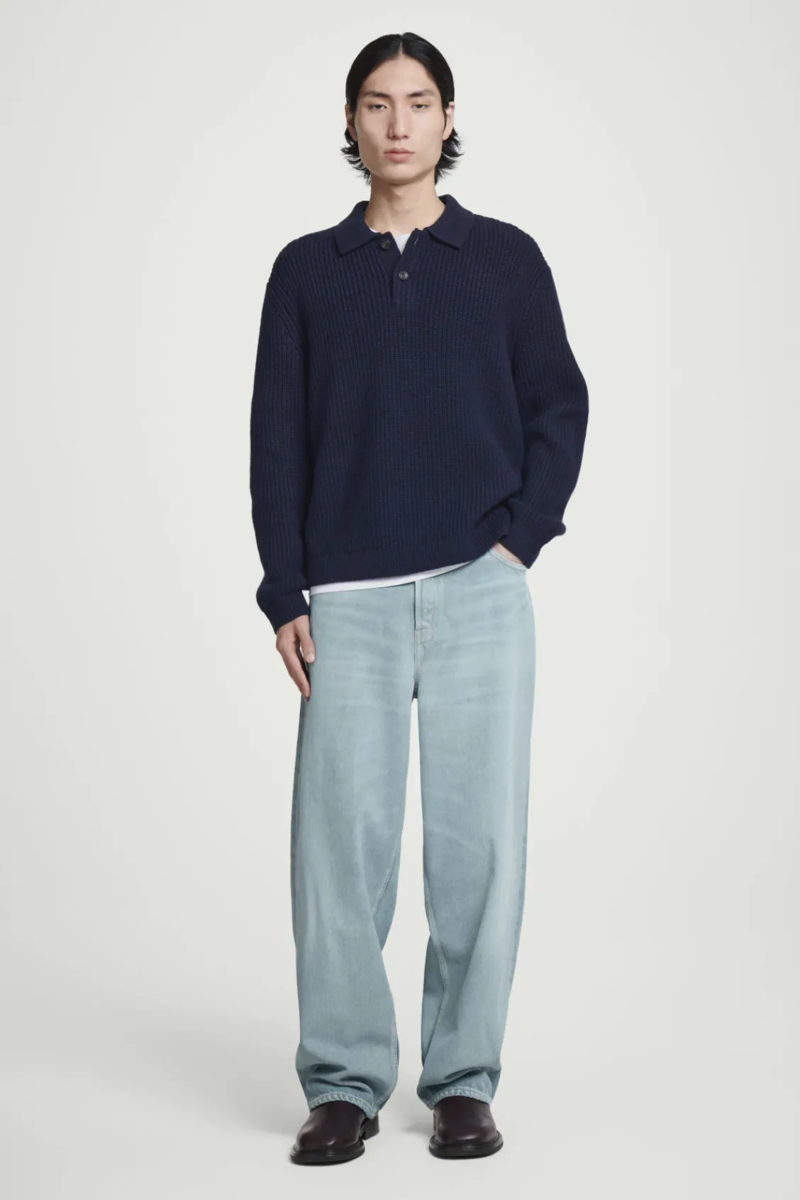 COS TWISTED-YARN WOOL POLO SWEATER- Polo Shirts | Sweaters & Cardigans
