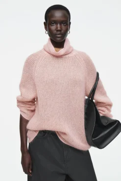 COS TWO-TONE MOHAIR TURTLENECK SWEATER-Women Sweaters & Cardigans