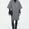 COS V-NECK DOUBLE-FACED WOOL DRESS-Women Dresses & Jumpsuits | Sweaters & Cardigans