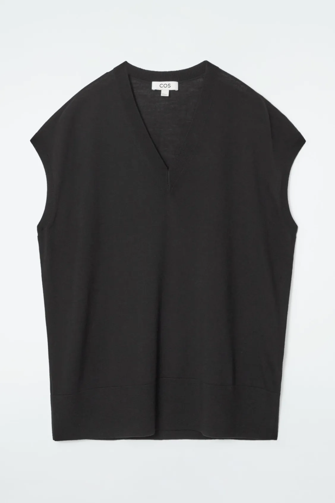 COS V-NECK MERINO WOOL TANK-Women Tops | Sweaters & Cardigans