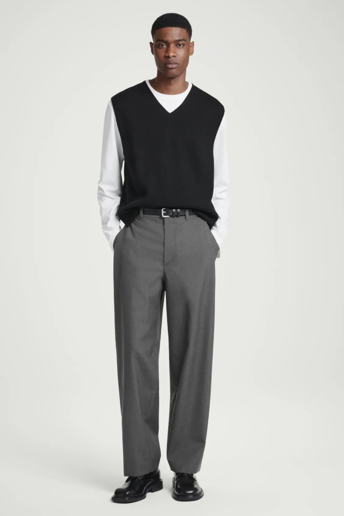 COS V-NECK MILANO-KNIT WOOL TANK- Sweaters & Cardigans