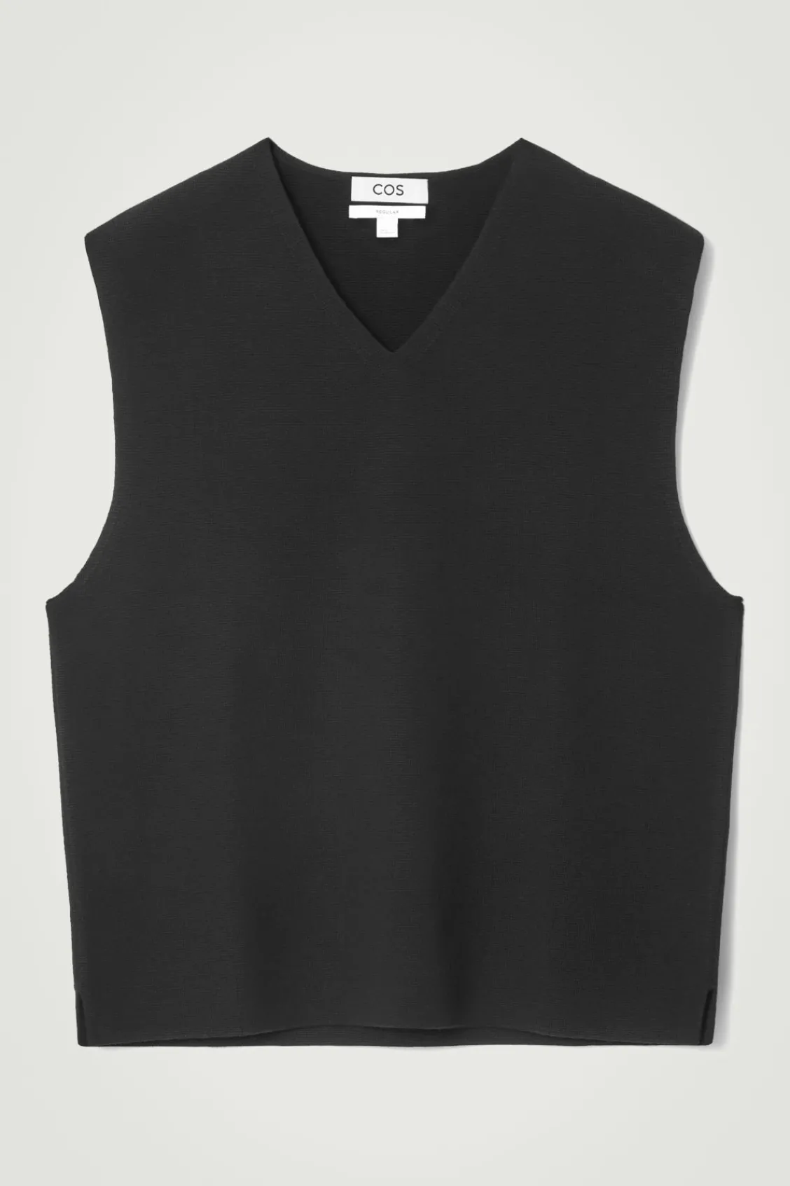COS V-NECK MILANO-KNIT WOOL TANK- Sweaters & Cardigans