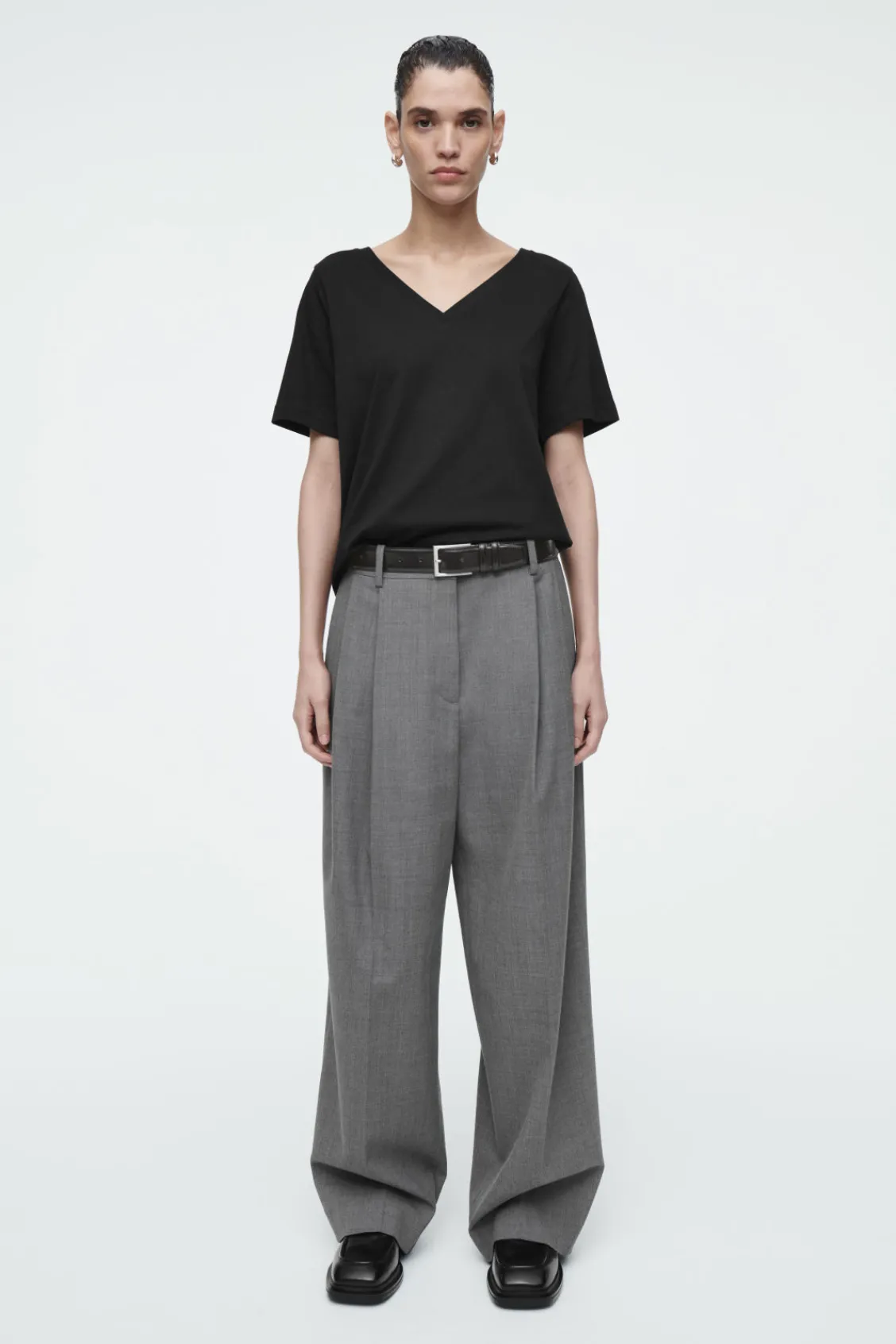 COS 24/7 V-NECK T-SHIRT-Women T-Shirts | Tops