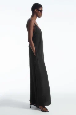 COS V-NECK WIDE-LEG JUMPSUIT-Women Dresses & Jumpsuits | Pants