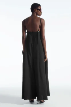 COS V-NECK WIDE-LEG JUMPSUIT-Women Dresses & Jumpsuits | Pants